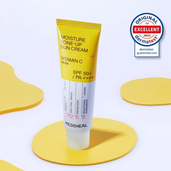 [Tonificação de camada única/cobertura transparente] Creme solar tonificante Mediheal Moisture 50g [Vita]