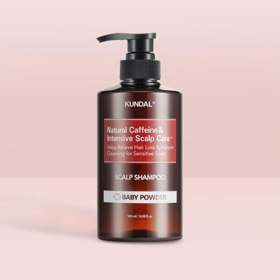 Kundal Natural Caffeine & Intensive Scalp Care Shampoo - Baby Powder 500ml