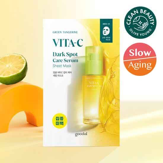 Goodal Green Tangerine Vita C Dark Spot Care Serum Mask 1 Folha